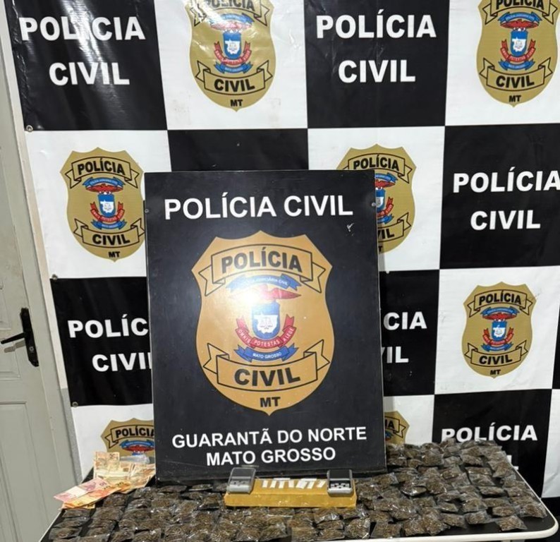 Polícia Civil prende homem suspeito de tráfico de drogas em Guarantã
