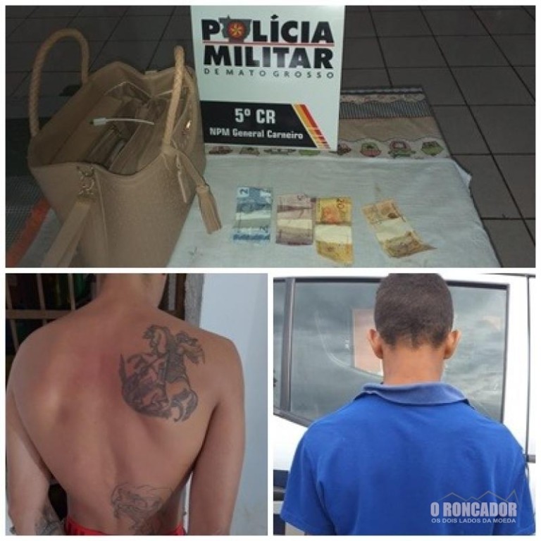 Homem de Nova Xavantina é preso após furtar bolsa em General Carneiro