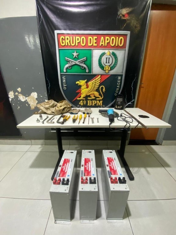 Polícia Militar prende homem por furtar baterias avaliadas em R$ 21 mil