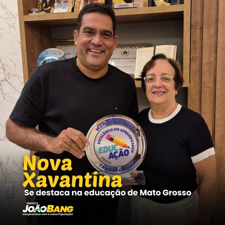 Nova Xavantina conquista Selo Prata no Programa Alfabetiza MT
