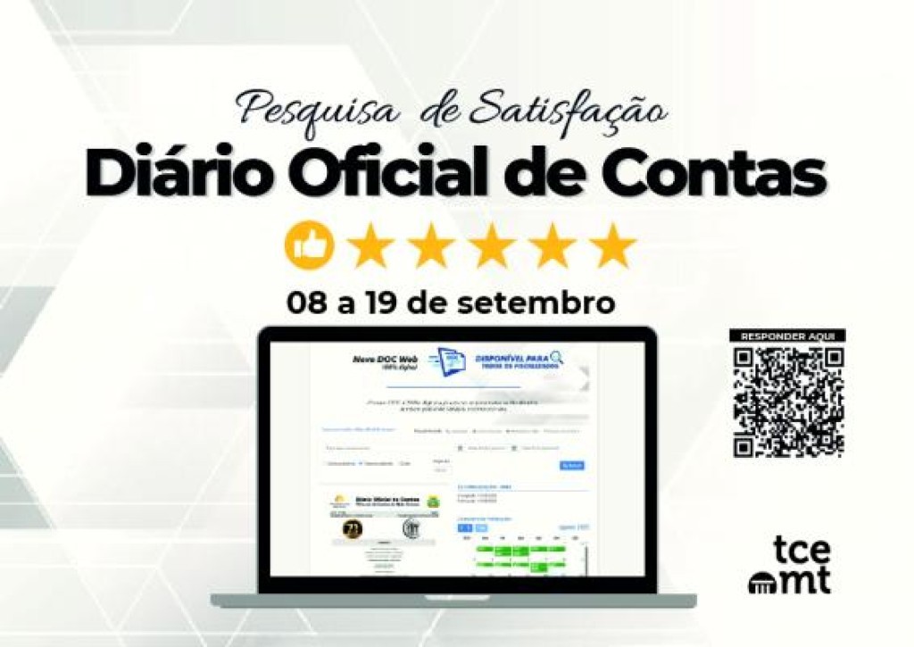 TCE-MT realiza Pesquisa de Satisfação do Diário Oficial de Contas
