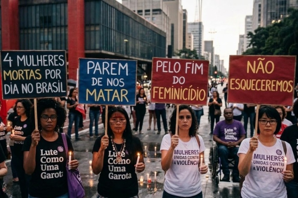 Feminicídio no Brasil: quatro mulheres assassinadas por dia