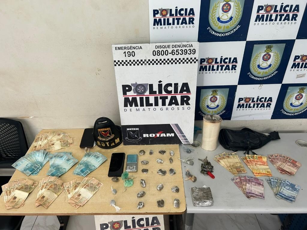 Rotam prende três homens por tráfico de drogas, apreende entorpecentes e R$ 7,2 mil em dinheiro