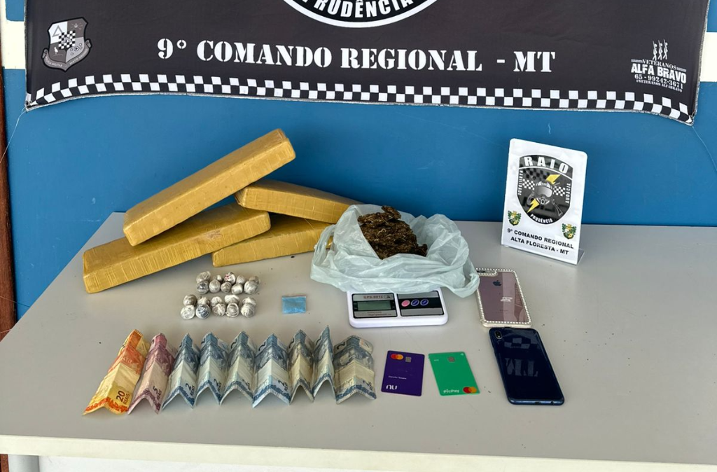 Polícia Militar prende faccionados com porções e quatro tabletes de maconha