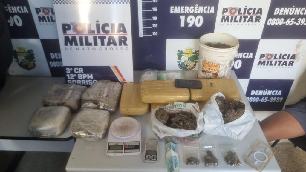 Polícia Militar prende homem com 11 quilos de supermaconha em Sorriso