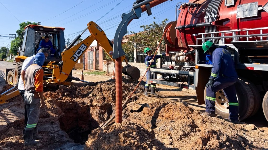Drenagem é reforçada para evitar alagamentos no Jardim Gramado, em Cuiabá