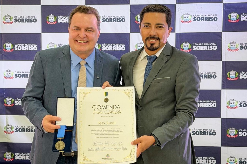 Max Russi recebe comenda "Filho Ilustre" no aniversário de 40 anos de Sorriso