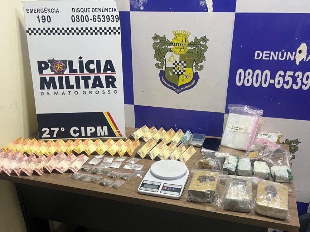 Homem é preso pela Polícia Militar com tabletes de maconha em Confresa