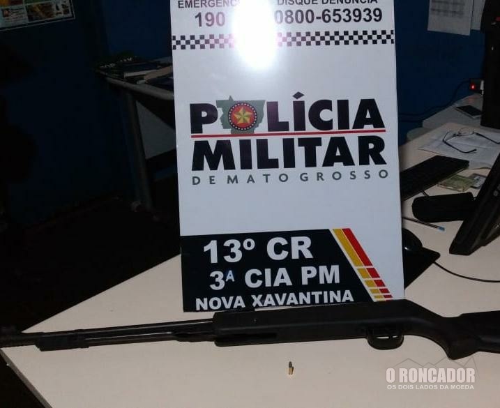 Arma de fogo é apreendida pela PM de Nova Xavantina