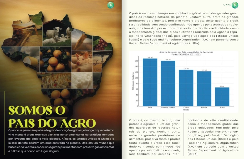 Brasil mostra ao mundo que é possível ser potência agrícola e ambiental ao mesmo tempo