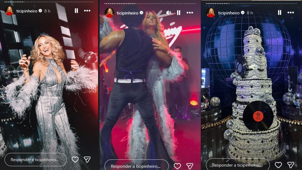 Ticiane Pinheiro chega aos 50 anos e faz ensaio e festa luxuosa: ‘Muito glamour’