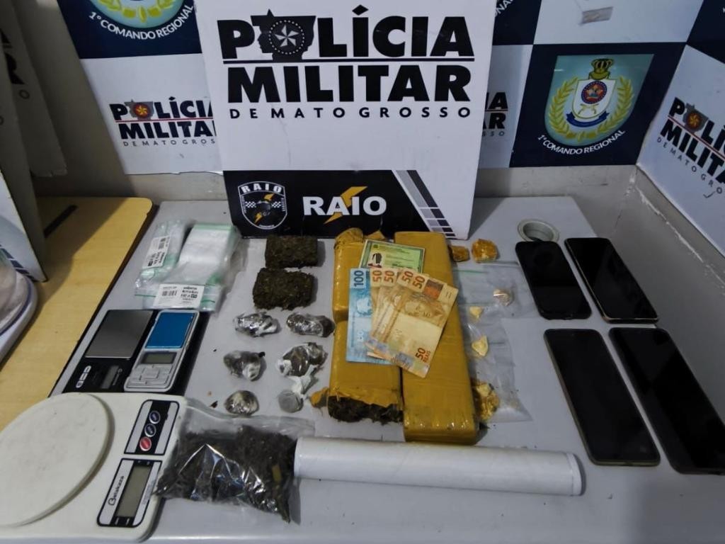 Companhia Raio prende três homens por tráfico de drogas em Cuiabá