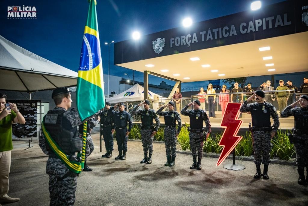 Força Tática celebra sete anos de criação com homenagem para militares e autoridades civis em Cuiabá