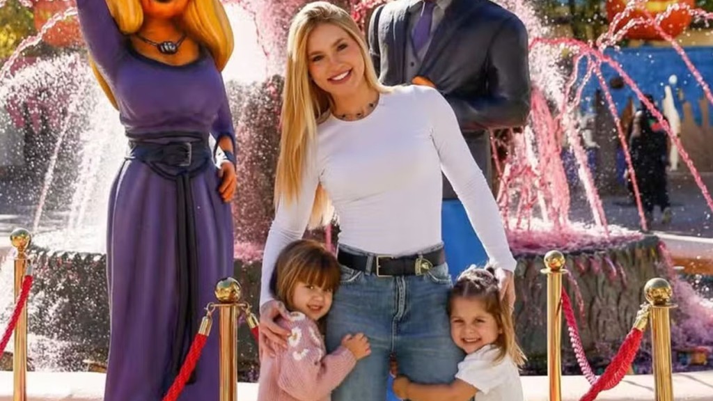 Virginia Fonseca curte dia de parque com as filhas em Madri: ‘Minhas princesinhas’