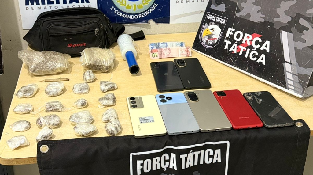 Força Tática prende três homens por tráfico de drogas em Cuiabá