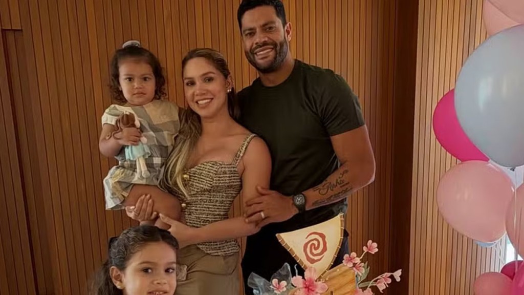 Hulk e Camila Ângelo celebram 2 anos da filha Aisha com festa temática: ‘Moana’