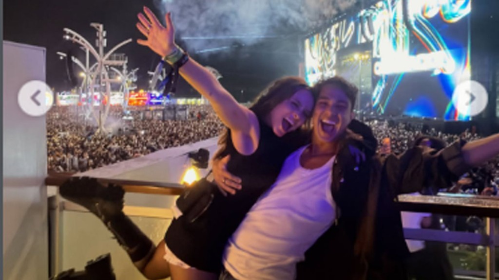 Larissa Manoela curte Rock in Rio com André Luiz e amigos: ‘Sempre memorável!’