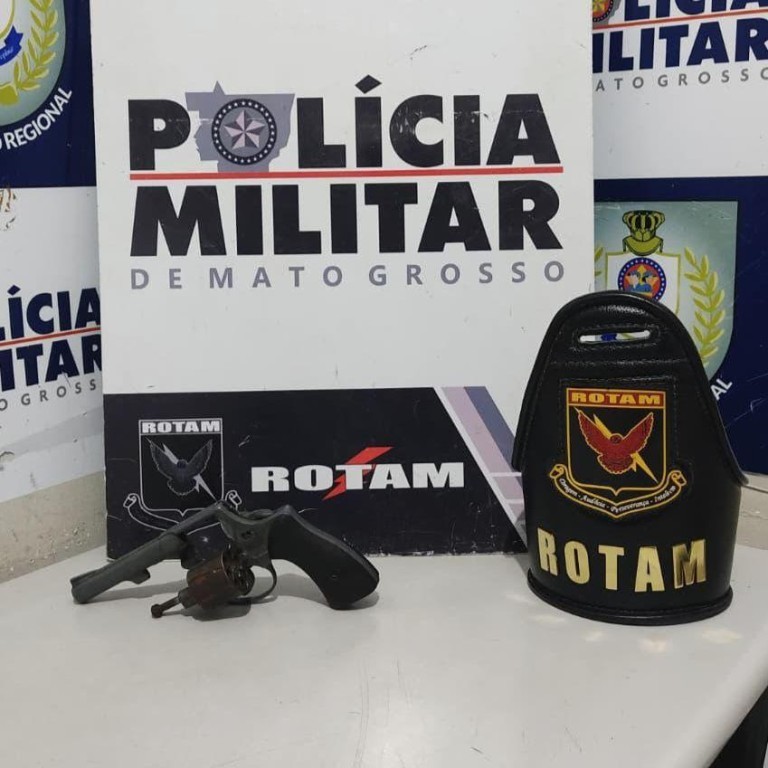 Rotam prende homem em flagrante com revólver sem registro em Cuiabá