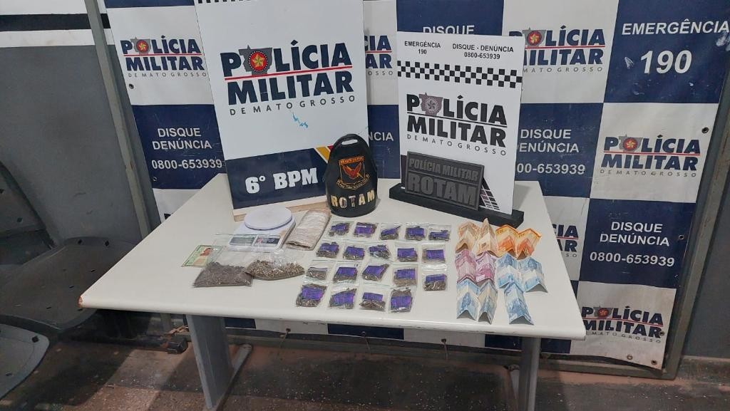 Ação da Rotam resulta em apreensão de entorpecentes e prisão de suspeito