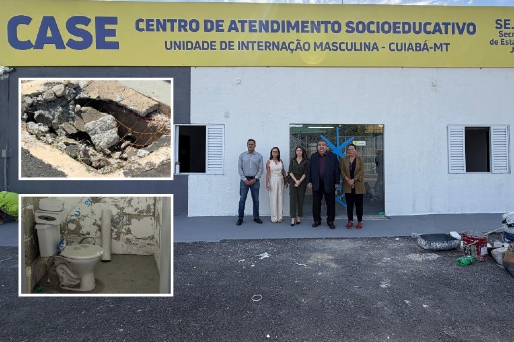 Vistoria do MPMT aponta atraso e falhas em obra do socioeducativo