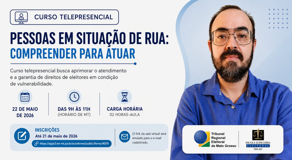 TRE-MT oferece capacitação para atendimento à população em situação de rua