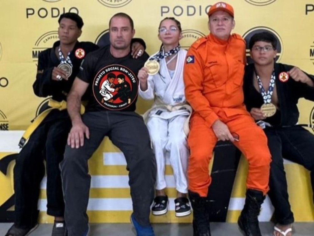 Alunos de projeto social do CBMMT conquistam nove medalhas em campeonato estadual de Jiu-Jitsu
