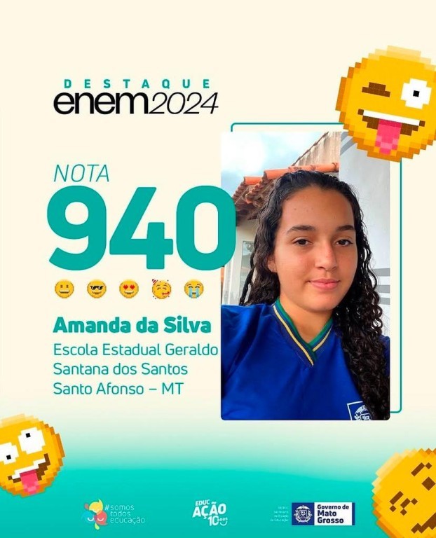 Estudante de Santo Afonso brilha no Enem e recebe elogio de deputado