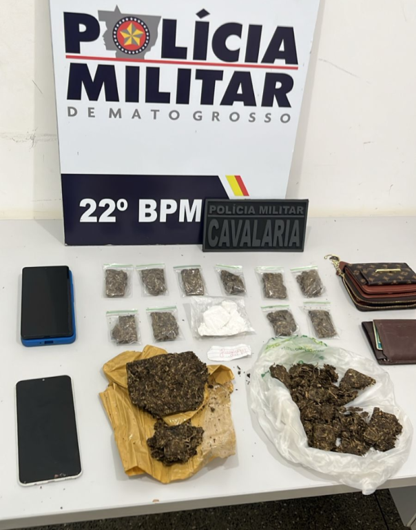 PM prende casal de faccionados por tráfico de drogas em Peixoto de Azevedo