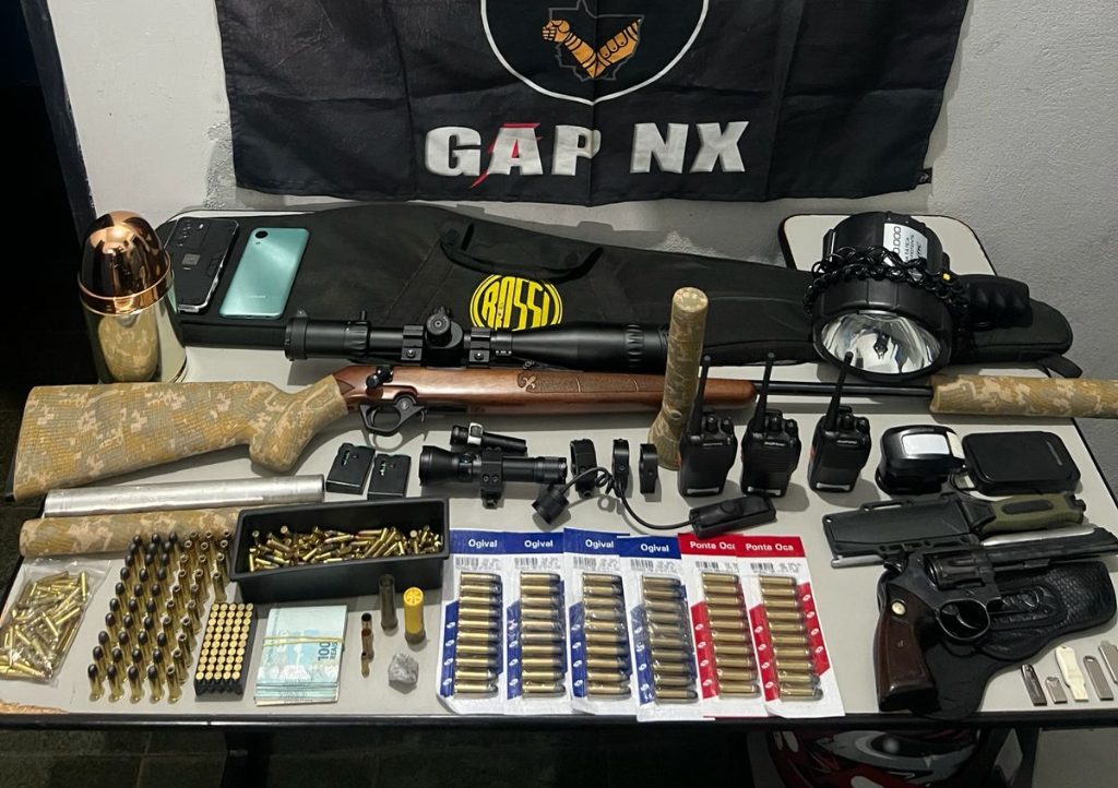 Polícia Militar prende homem com armas de fogo e 485 munições em Nova Xavantina