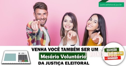 Quer ser mesário voluntário nas eleições suplementar e municipal? Veja como