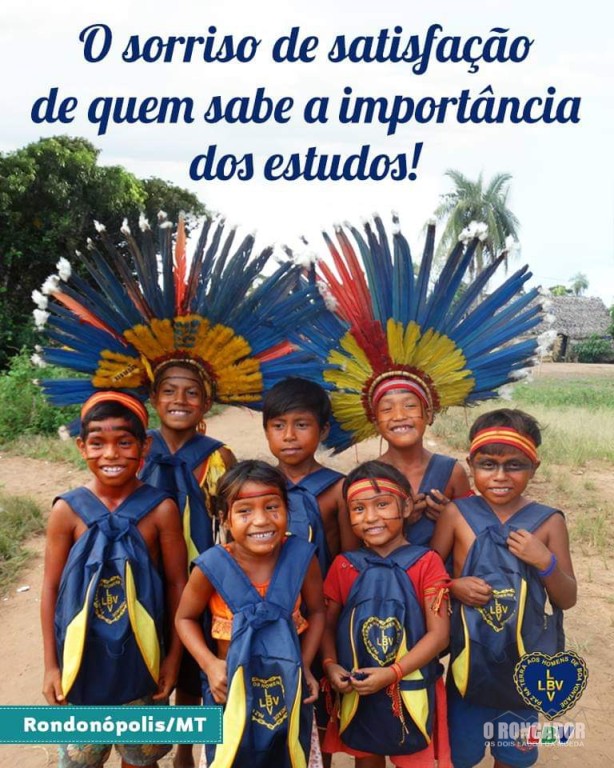 LBV entrega kits de matérias pedagógicos para crianças carentes da capital e de Comunidades Indígenas e Quilombolas em MT.