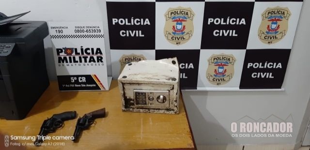 Novo São Joaquim – Ladrões de agência bancária são presos em ação integrada da polícia; armas foram recuperadas