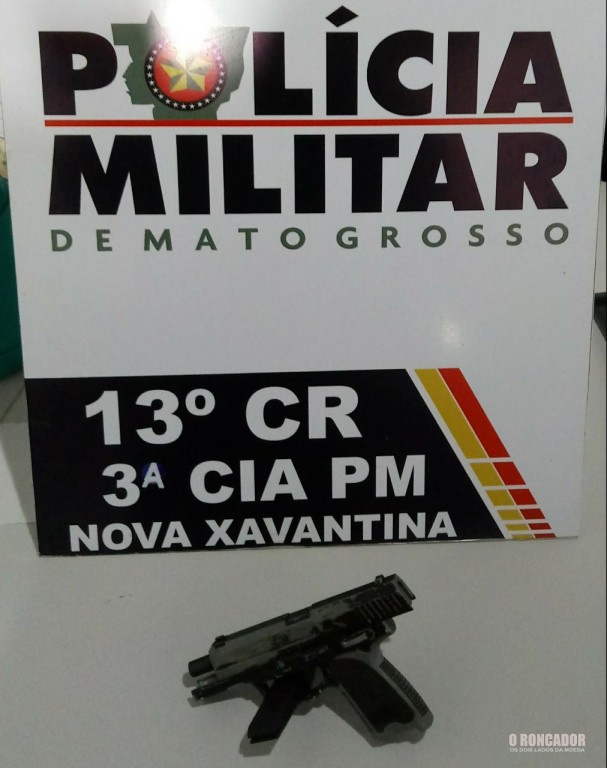 Polícia Militar estoura boca de fumo e apreende menores com simulador de arma de fogo em Nova Xavantina