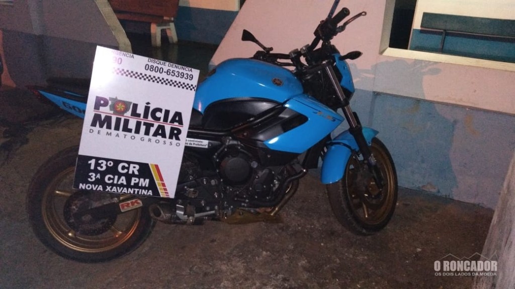 Polícia Militar apreende motocicleta que estava pertubando a paz pública em Nova Xavantina