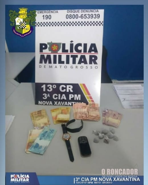 Policia Militar de Nova Xavantina desarticula boca de fumo
