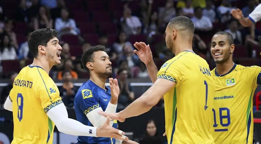 Brasil estreia com virada espetacular sobre a China no Mundial de Vôlei Masculino