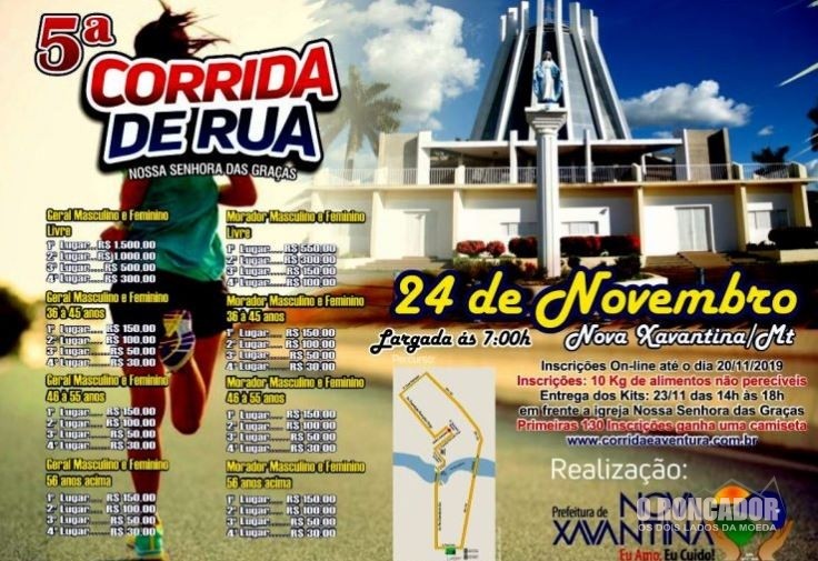 5ª Corrida de Rua de Nossa Senhora das Graças ocorre nesse domingo