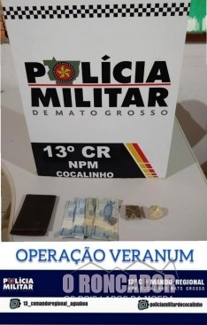 Operação Veranum localiza porção de drogas com dupla em Cocalinho