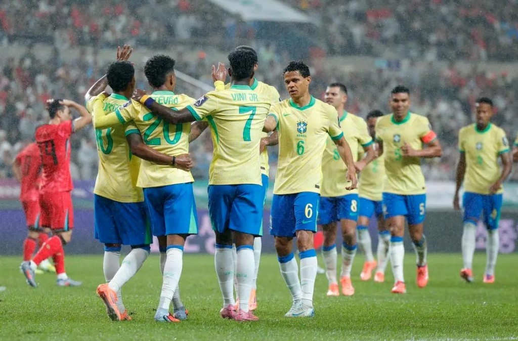 Seleção Brasileira humilha Coreia do Sul com goleada de 5 a 0 em Seul