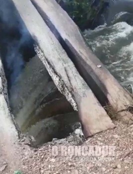 Em Campinápolis marginais fingem ser policiais, fazem assalto, furtos e queimam ponte