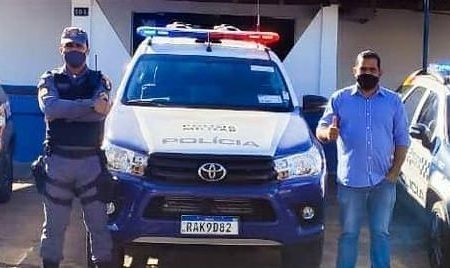 Polícia Militar de Nova Xavantina recebe nova viatura Hilux para incrementar segurança pública do município