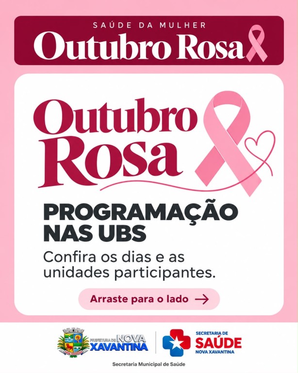 🎀 Outubro Rosa em Nova Xavantina!