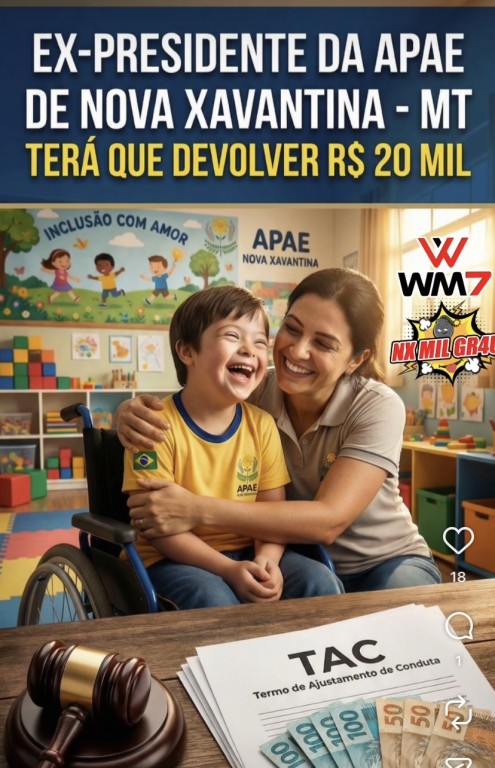 Justiça em prol da APAE de Nova Xavantina