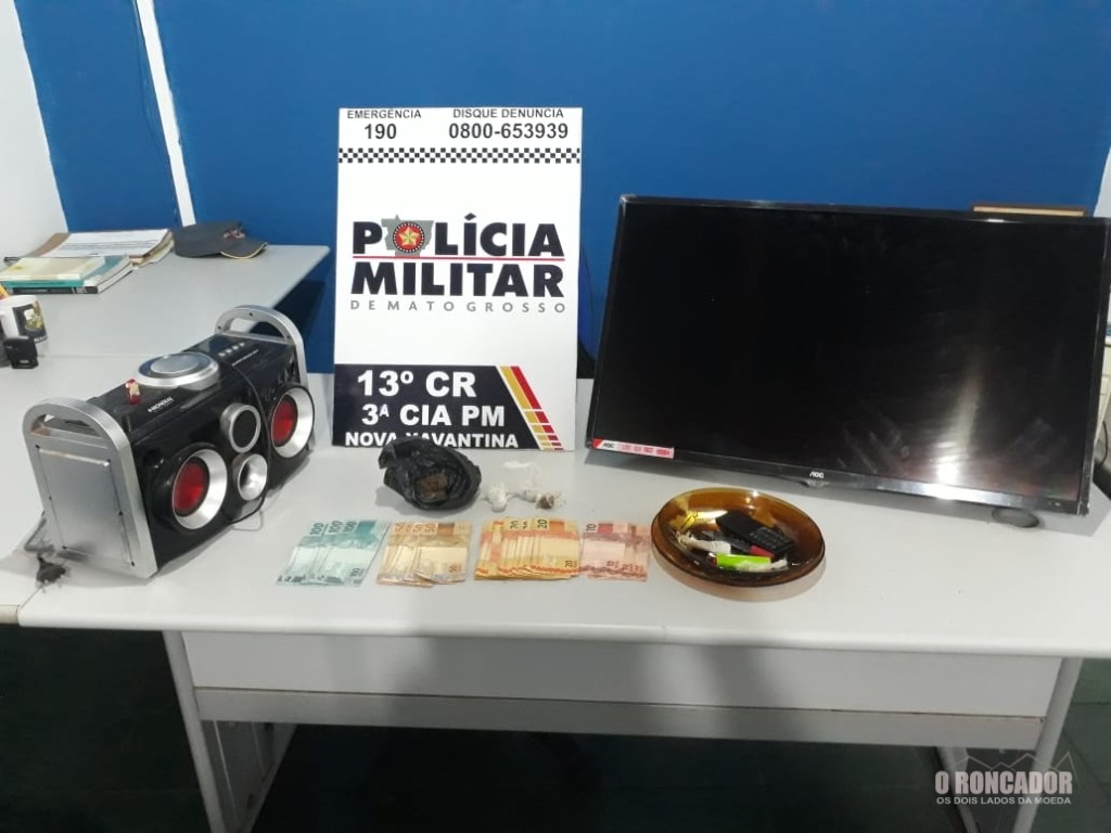PM de Nova Xavantina fecha boca de fumo e prende idoso por tráfico de drogas