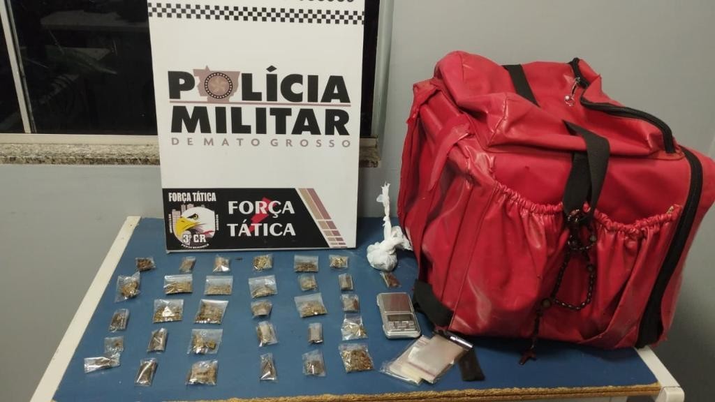 Força Tática prende motociclista com 31 porções de drogas em Sinop