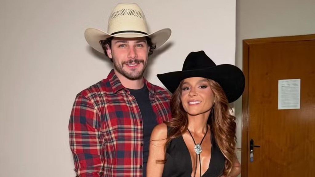 Maiara aposta em look junino combinando com namorado e exibe clima de romance