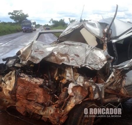 Acidente entre caminhonete e Fiat Uno mata dois e deixa um ferido na MT-437 em Confresa