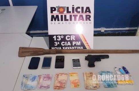 PM de Nova Xavantina recupera bens das vítimas e prende assaltante e menor infrator